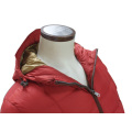 Women Winter Waterproof Windproof Down Hoody Red Leisure OEM Jacket